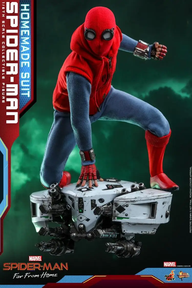 Original Hot Toys 1/6 Spiderman Action Figure Spider-man:far From Home Anime Figurine Spider-man Statue Ht Mms552 Collection Toy