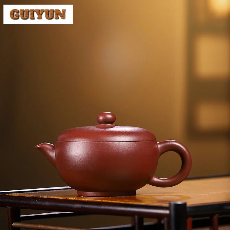 

100ML Classic Yixing Purple Clay Teapots Handmade Large Caliber Pot Raw Ore Purple Zhu Mud Kettle with Infuser Zisha Tea Set