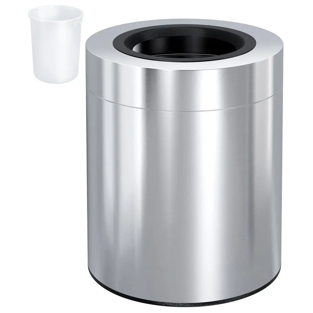 

Outdoor Trash Can Commercial, Heavy Duty Large Metal Garbage Can or All Weather Resistant, Garbage Bin Waste Retacle or Parks, S