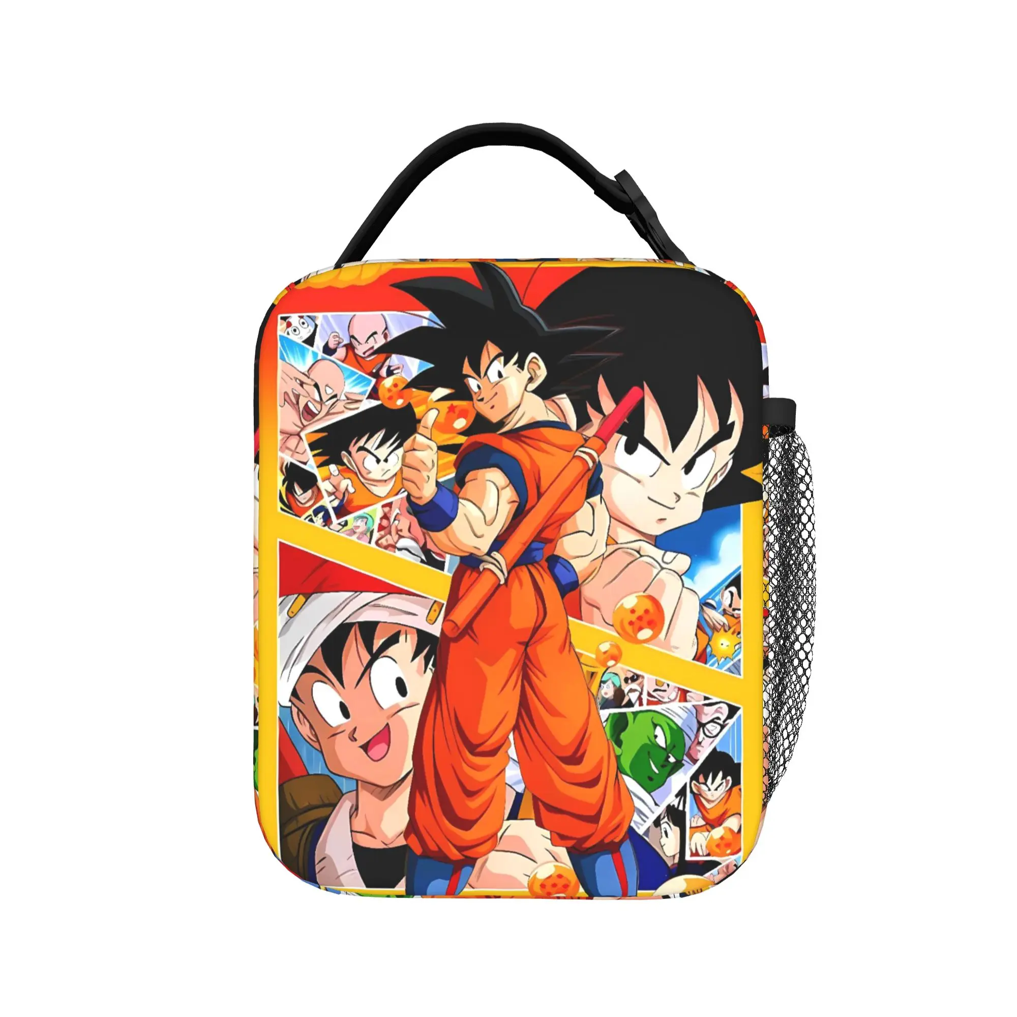 Goku & Friends Dragon Ball Lunch Bag For Women  Print Travel Lunch Box Vintage Portable Insulated Oxford Cooler Bag
