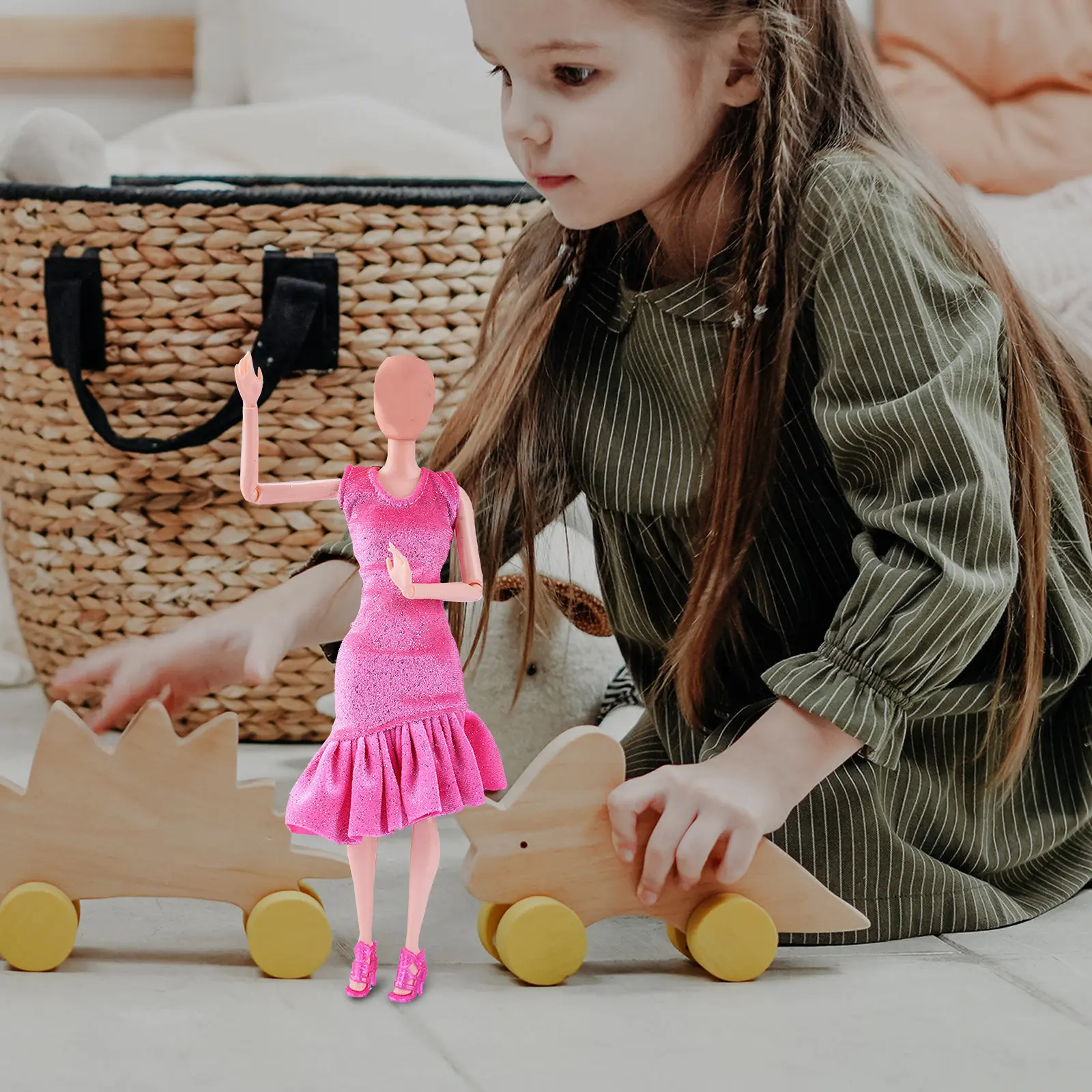 

6Pcs Sequin Princess Costume Dress Set Sparkly One Shoulder Long Party Gown Prom Ball Wedding Bridesmaid Skirt