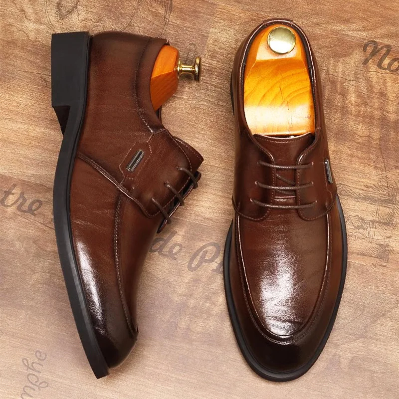 

Men's Lace-Up Oxford Shoes outdoor Leather Business dress Formal shoes office Footwear big size 2026 new