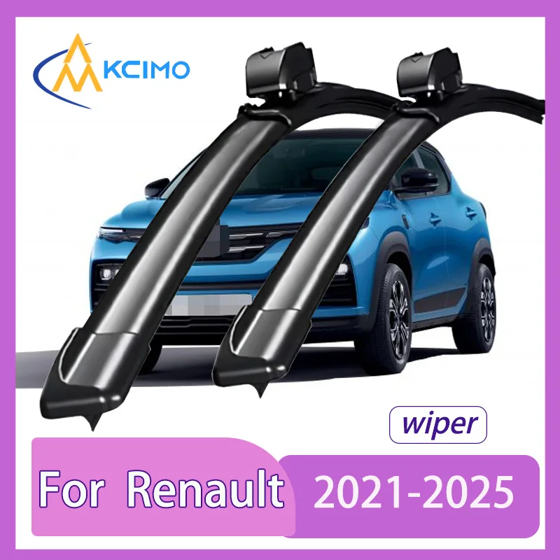 

2 Pack Silent Beam Wiper Blades For Renault Kiger 2021-2025 Noiseless All-Weather Design Windshield Rain Brush Accessories