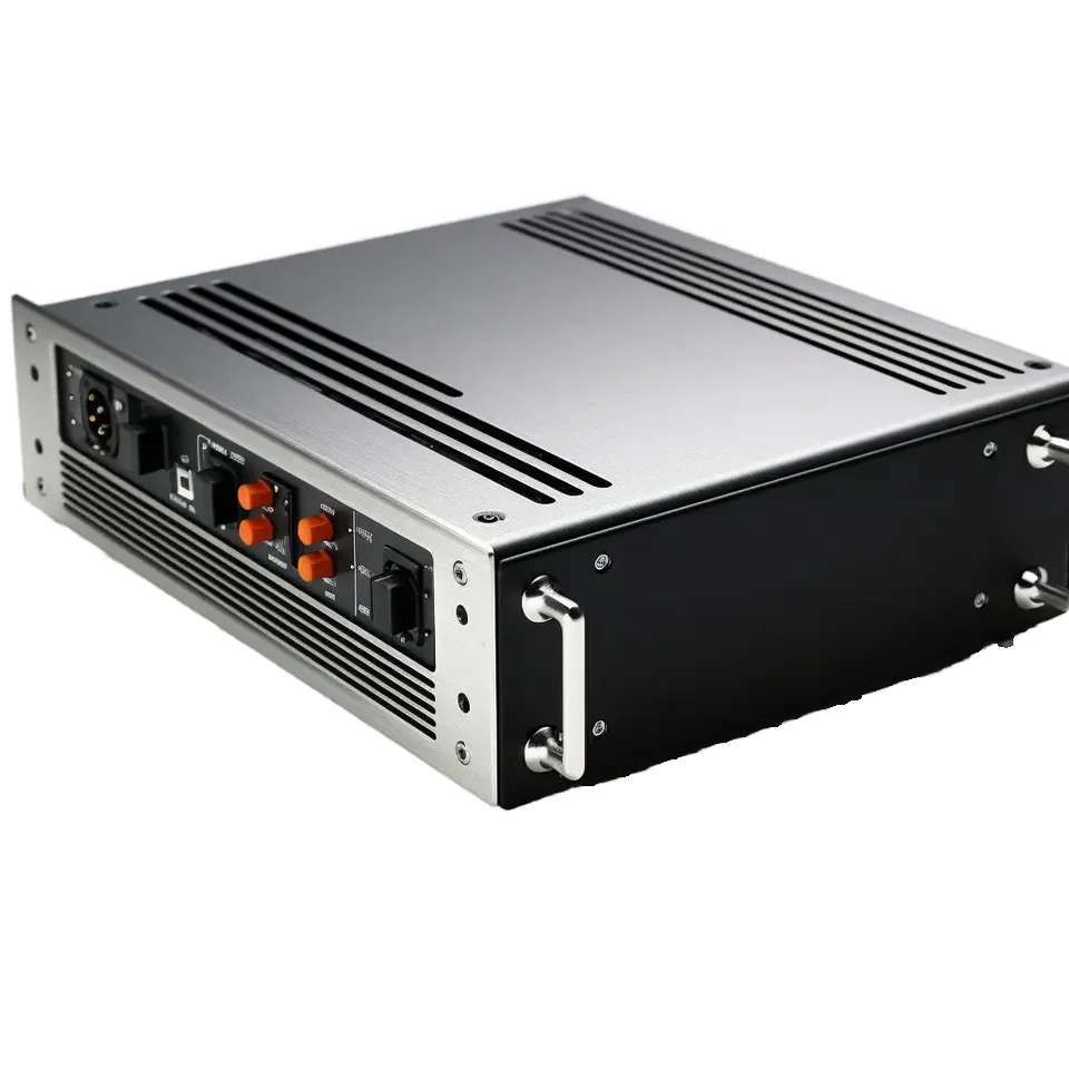 

Machining Audio Case Silver Aluminium Blocks Chassis Enclosure Box Customized for Home Theater System