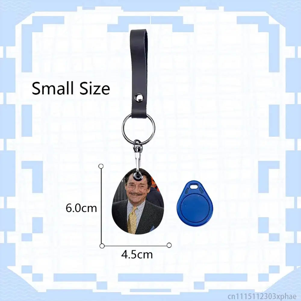 For Peter C-Cullen Leather Keychain Card Holder for Airtag & Access Cards Modern Bus Pass