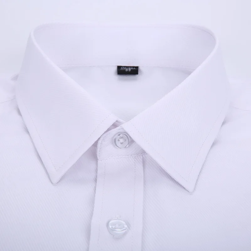 Light Blue Short Sleeve No-Iron Work Shirt Business Men White Shirt