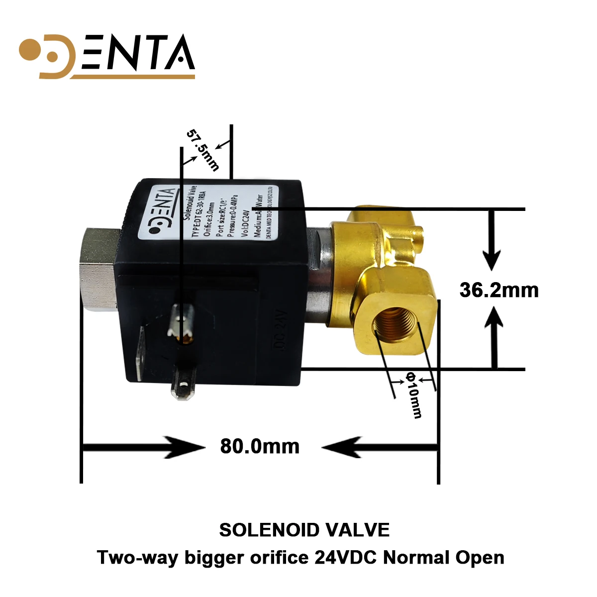 For Autoclave  Normal Open NO SOLENOID VALVE Two-way bigger orifice DC 24V air water  spare autoclave parts tools dental  DC24