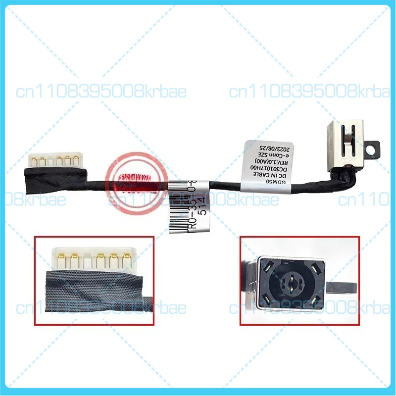 2 uds. Para Dell Inspiron 3525,3520, 3521,3511,3530,351504VP7C/DC301017H00/0231X7, interfaz de alimentación y conector de interfaz de carga