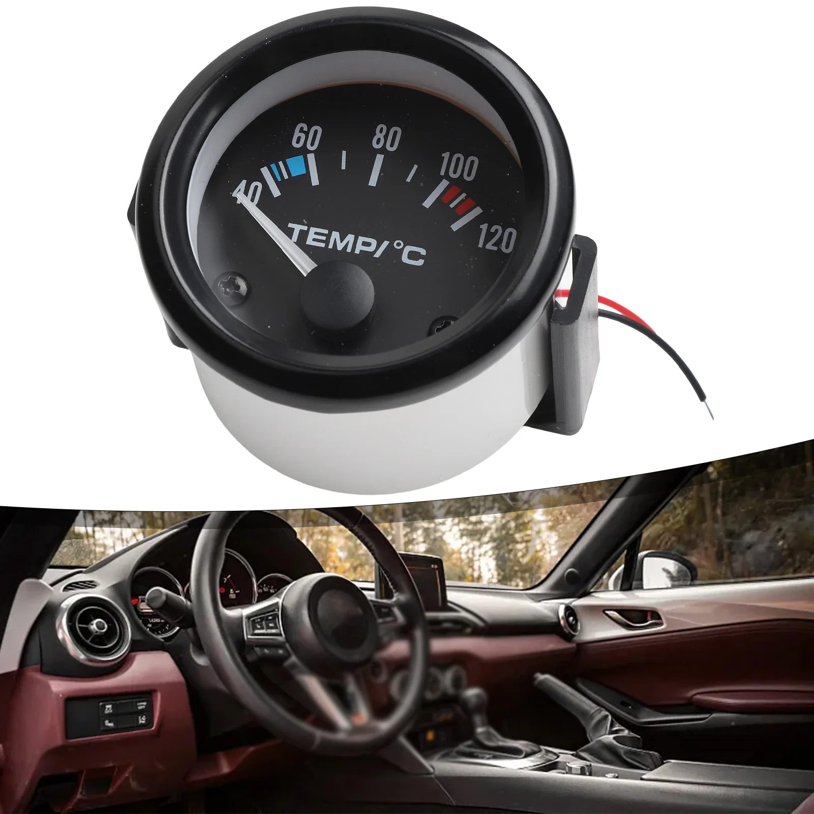 52 مللي متر مقياس المياه 2 بوصة مقياس درجة الحرارة دقيق مقياس درجة حرارة الماء 2 بوصة 52 مللي متر سلامة القيادة لشاحنة