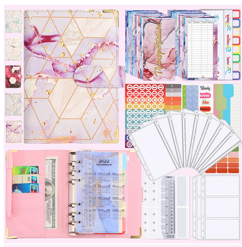 

A6 Money Budget Planner Binder 12Zipper EnvelopesCash Envelopes For Budgeting Money Organizer For Budget Binde Set