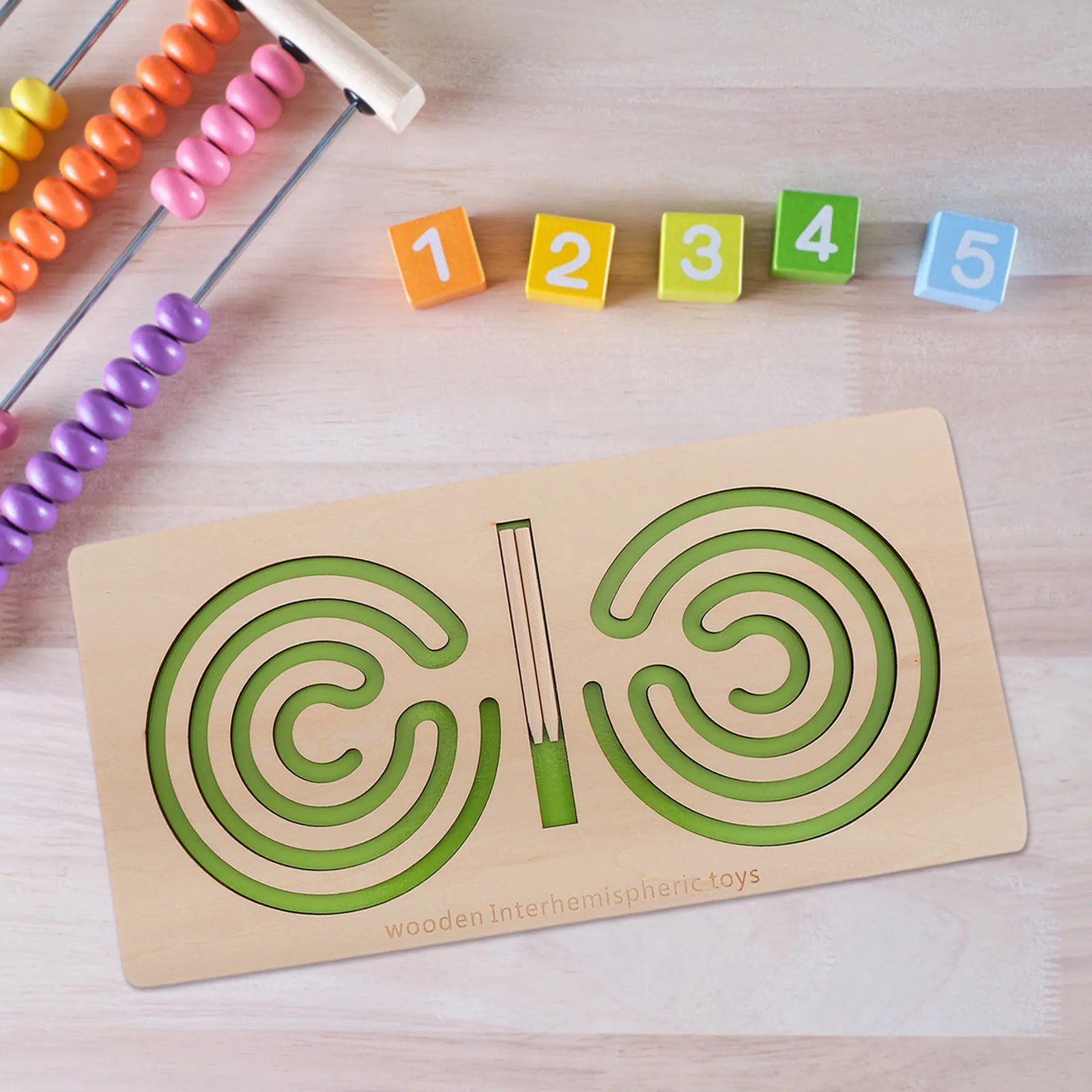Wooden Maze Board Kids Hand Eye Coordination Fine Motor Skills Puzzle Game Early Education Development