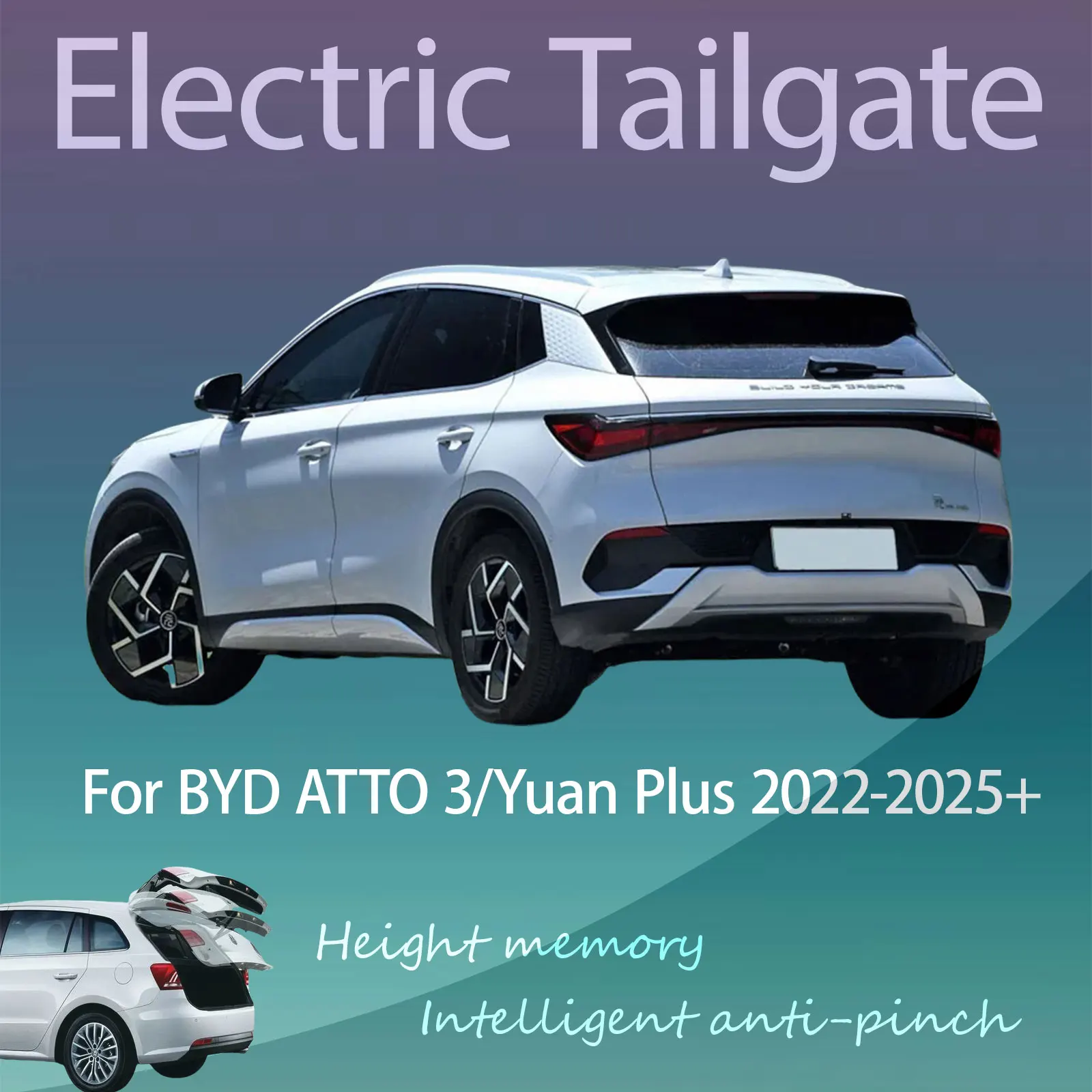 For BYD ATTO 3/Yuan Plus 2022-2025+ Electric Tailgate Hands Free Operation Dual Rod Electric Trunk Suction Smart Control
