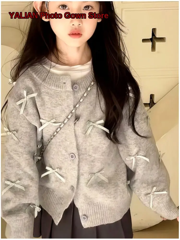 Girls Autumn Spring Knit Jacket Older Girls Stylish Knit Top Kids Older Kids