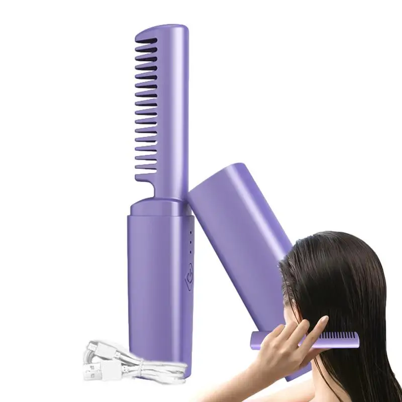 

Hair Straightener Wireless Hot Comb Iron Multi-Level Electric Straightening Comb Hair Care Smooth Hair Brush Rechargeable Comb