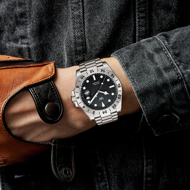 WM Watch mechanical watch, 1612 movement, 316L stainless steel case, sapphire crystal, 200-meter water resistance WM092