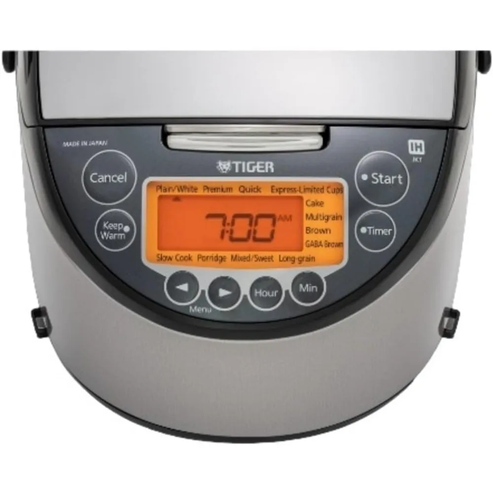 Multi-Functional Induction Heating (IH) Electric Rice Cooker with 12 Cooking Settings (Silver Black)