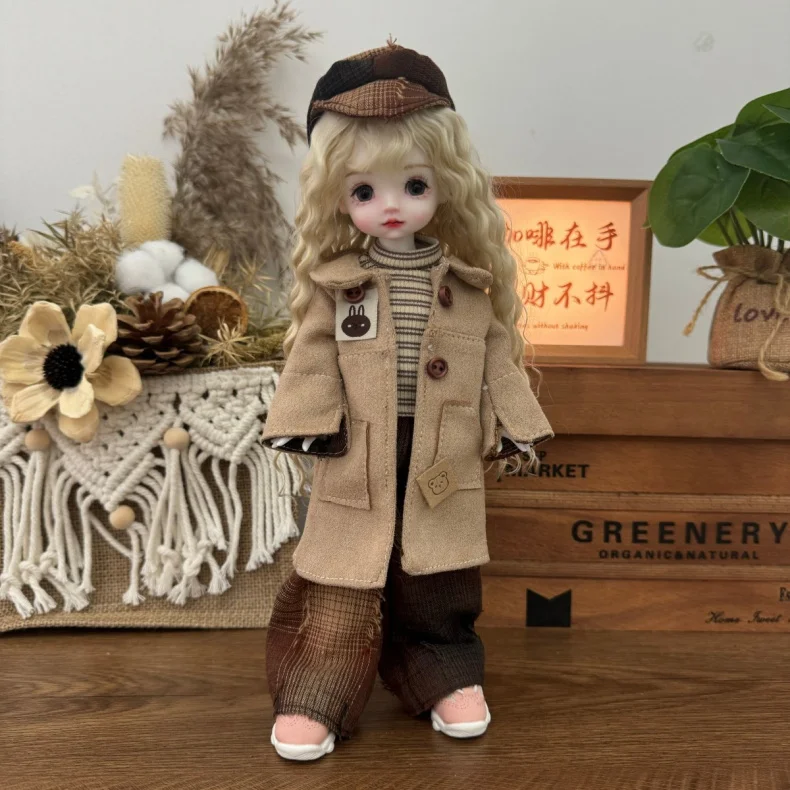 Cute Fashion 30cm BJD Doll Clothes 1/6 Scale Doll Outfit Set Girl Doll Replacement Dress Up Accessories for Birthday Gift Toy