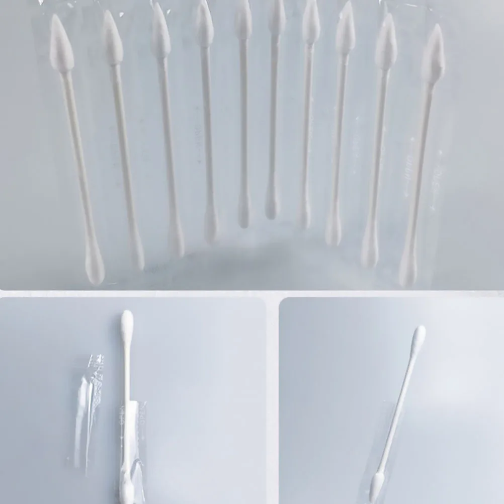 150 قطعة من عصا القطن ذات الرأس المزدوج، مقبض خشبي ماص، قوي لمكياج الوجه والجسم وتنظيف عصا القطن للسفر