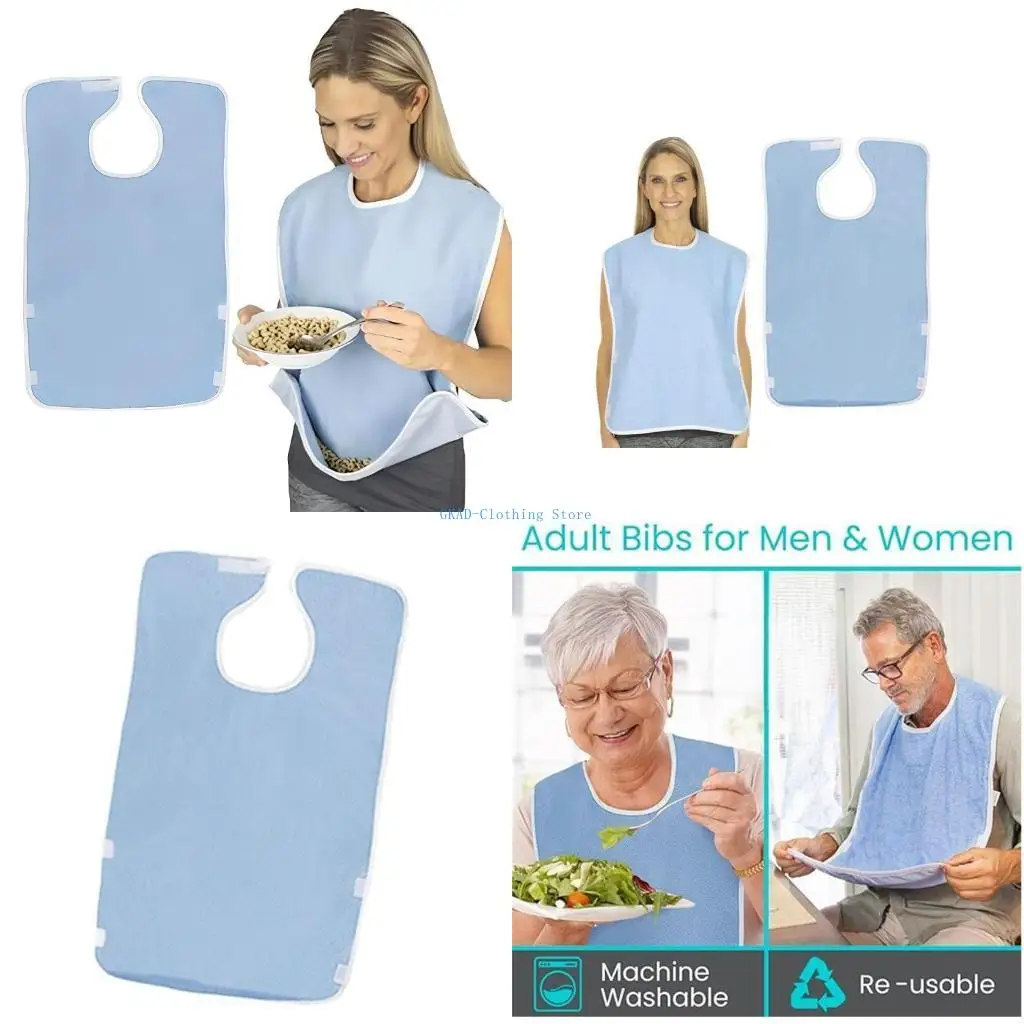 

N0PE Waterproofed Feeding Apron Elderly Bag Durability Eating Adult Feeding Apron