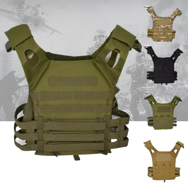 

Сверхлегкий тактический жилет Molle, переноска пластин, военное снаряжение для выживания для охоты, страйкбола, CS, игры, тренировочный бронежилет на открытом воздухе
