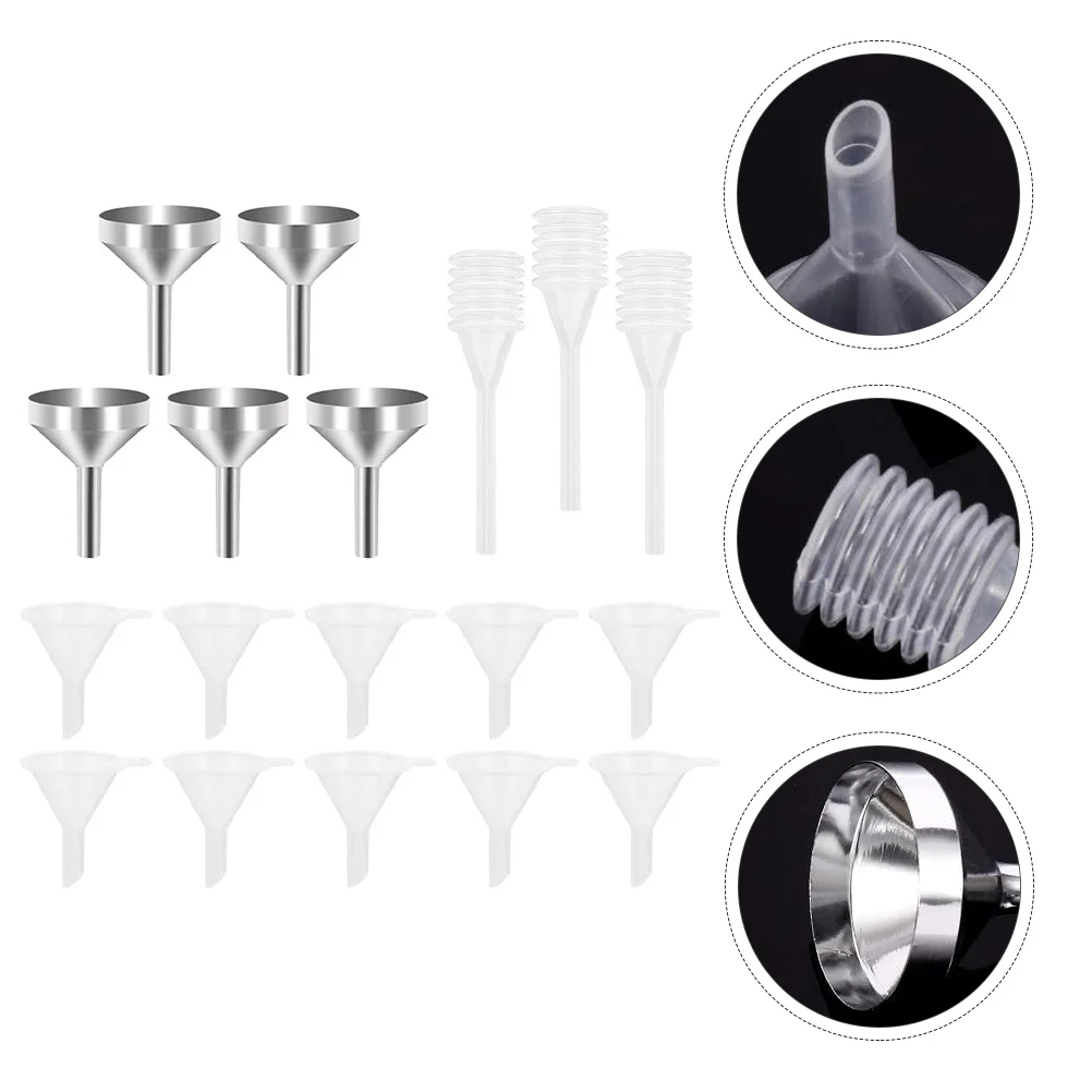 Small Metal Funnels Mini Pipette Fragrance Essential Oil Mini Funnels Powder Funnel Filling Small Bottles Sand Art Atomizers