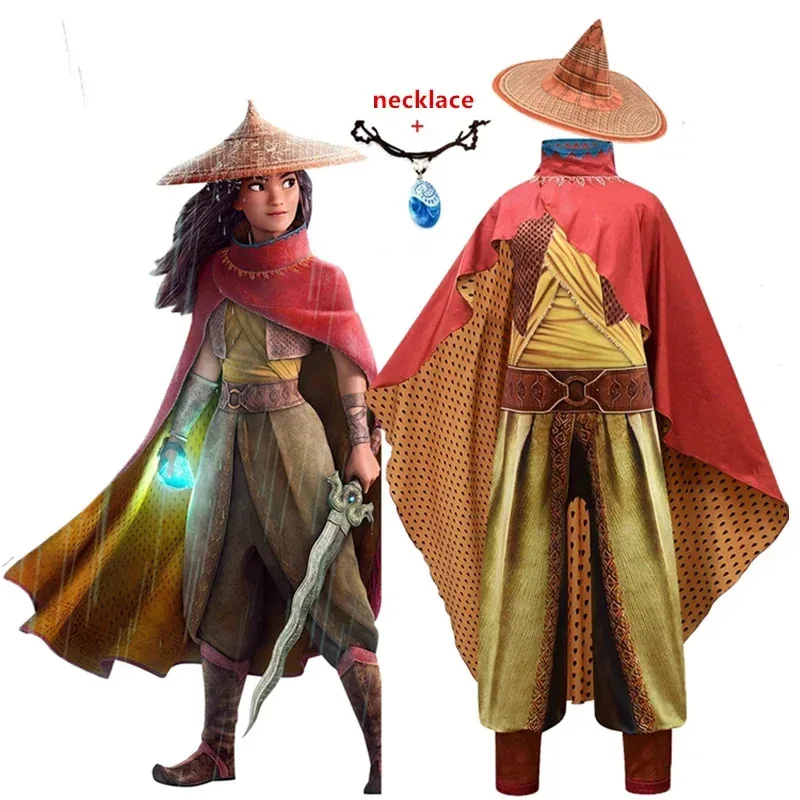 l2025l هالوين فيلم جديد رايا والتنين الأخير للأطفال تأثيري أسطورة هالوين زي رايا ارتداءها مجموعة يتوهم الأطفال Perfo