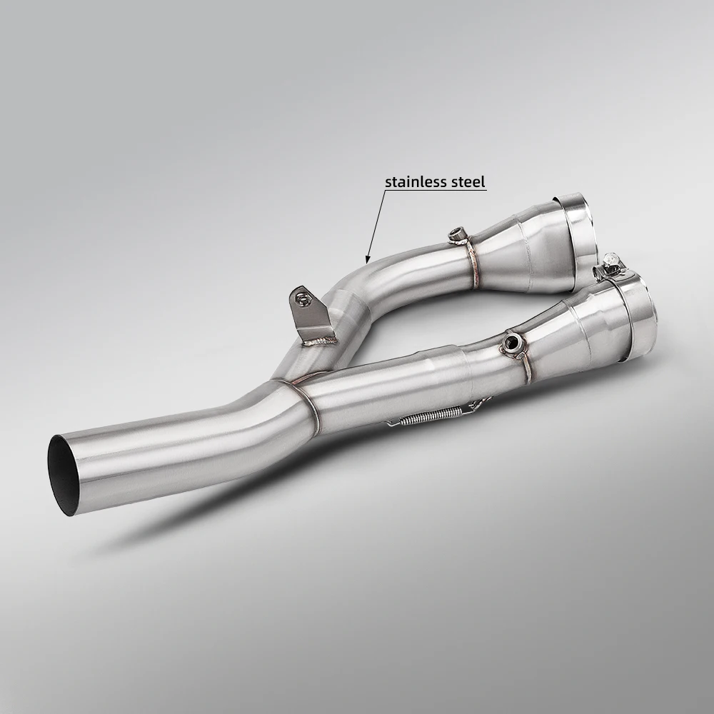 

Для S1000RR S1000: 60-мм соединительная труба из нержавеющей стали с двойным выходом для мотоциклетного глушителя, адаптация 2019-2025 гг.