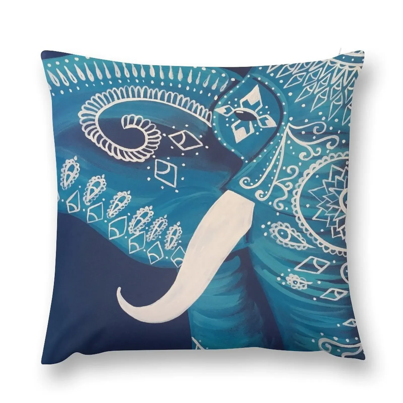 

Teal Elephant Throw Pillow Decorative Cushions Sofa Cushions Cover pillow