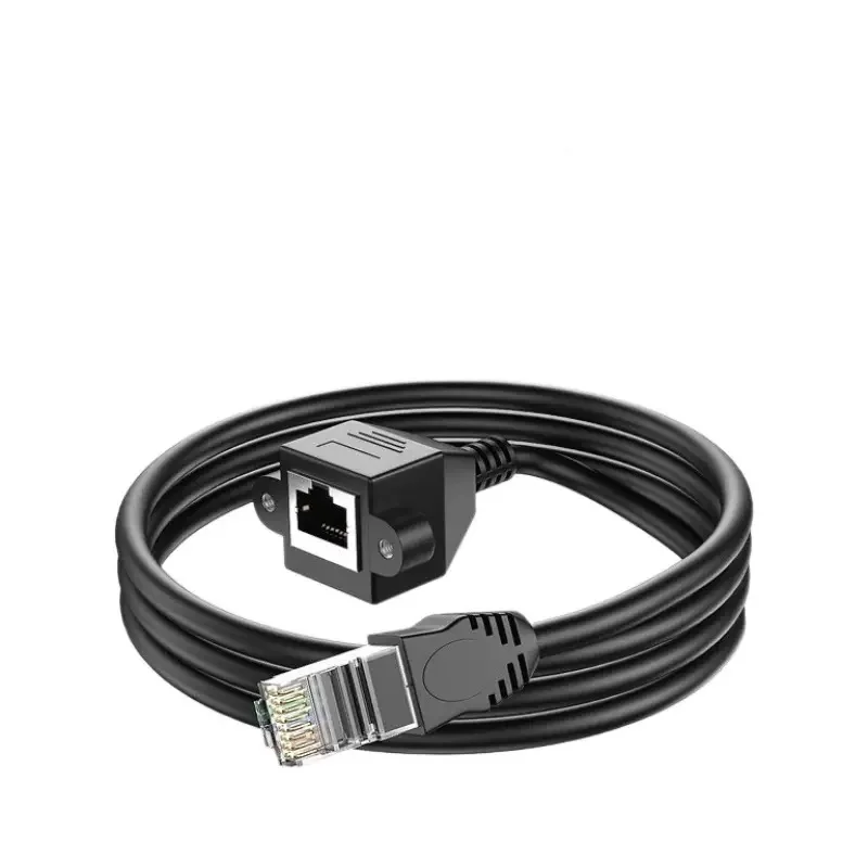 RJ45 8P8C FTP STP UTP Cat 5e Male To Female Lan Ethernet Network Extension Cable 30cm 60cm 1m 1FT 2FT 5FT With Panel Mount Holes