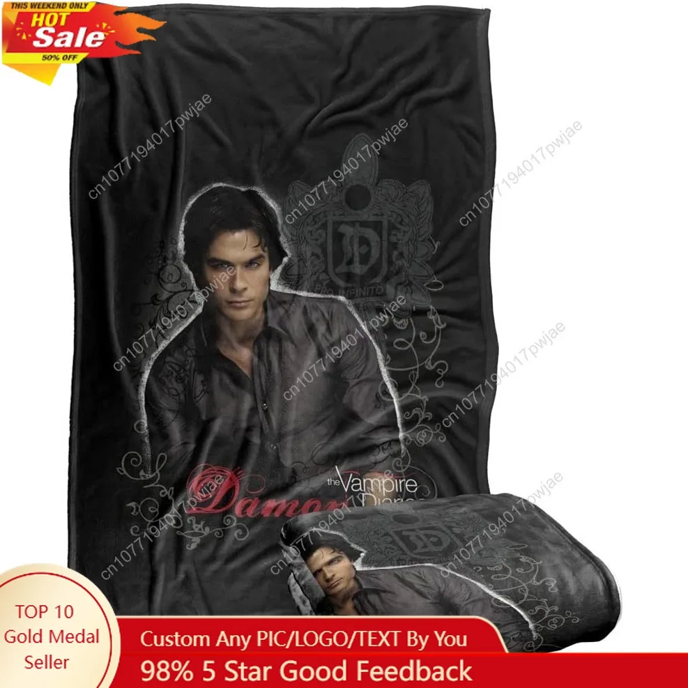 

Vampire Diaries Damon Silky Touch Super Soft Throw Custom blankets