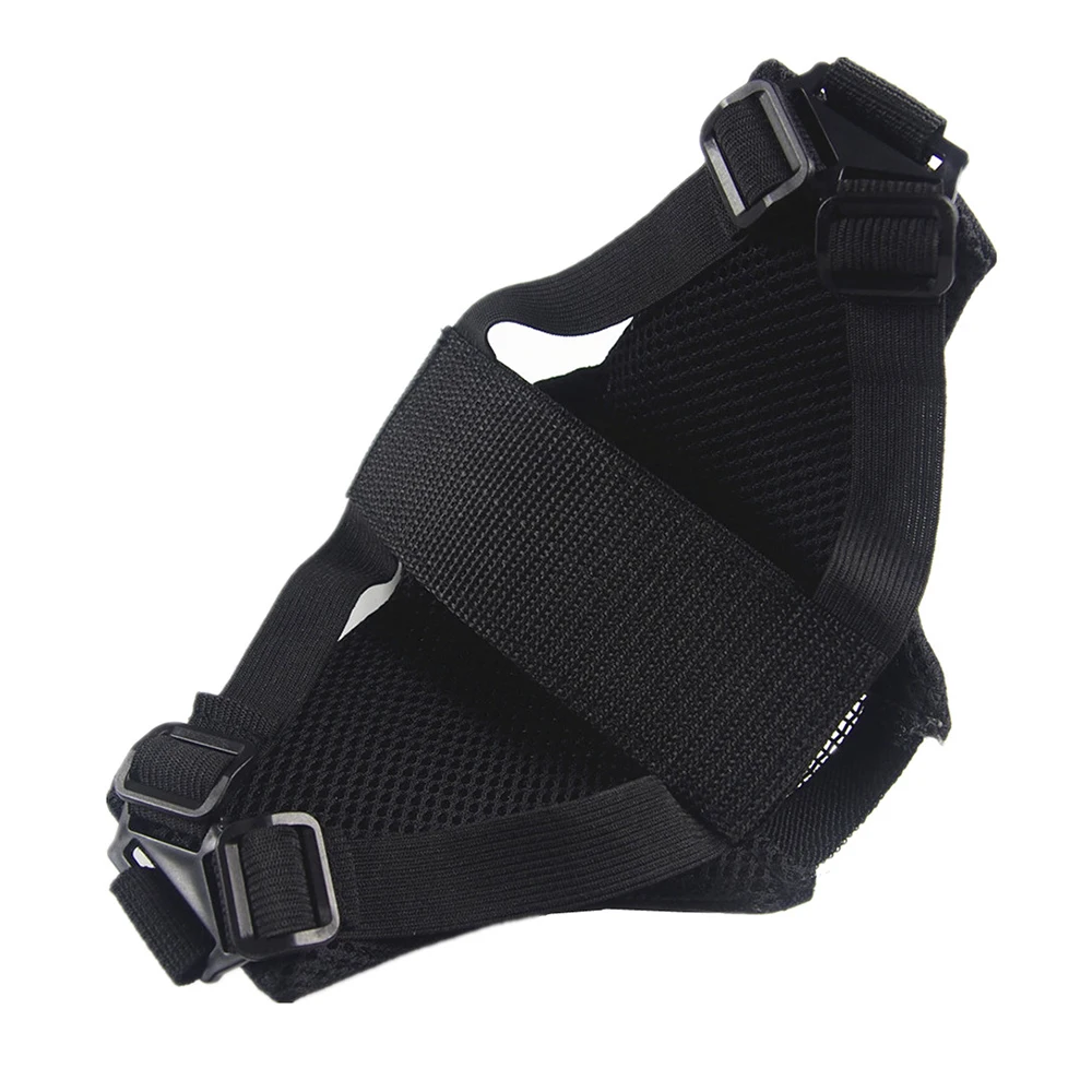 Mascarilla táctica media cara airsoft – Malla metálica plegable - imagen 3