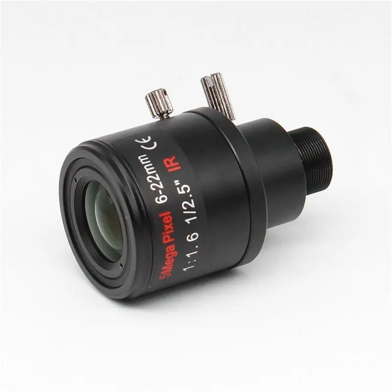 2Pcs 6-22Mm 5MP Mount Varifocal Lens F1.6 Manual Zoom Lens High-Definition Network Lens For 5MP Security Cameras A-Y41A