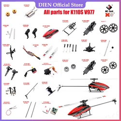 Wltoys XKS K110S K110 K110S Upgrade Parts Servo Blade Gear Motor Rotor Head Tail Canopy ESC Board for  RC Helicopter Accessories