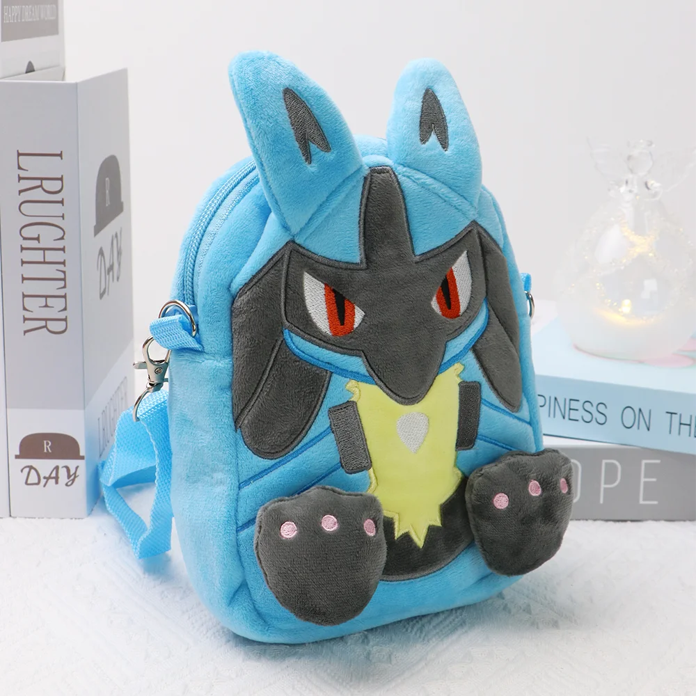 Pokemon Plüsch Umhängetasche Lucario Gengar Eevee Pikachu Charmander Snorlax Psyduck Weiche Angefüllte Geldbörse Aufbewahrung Geburtstagsgeschenke – Detail 3