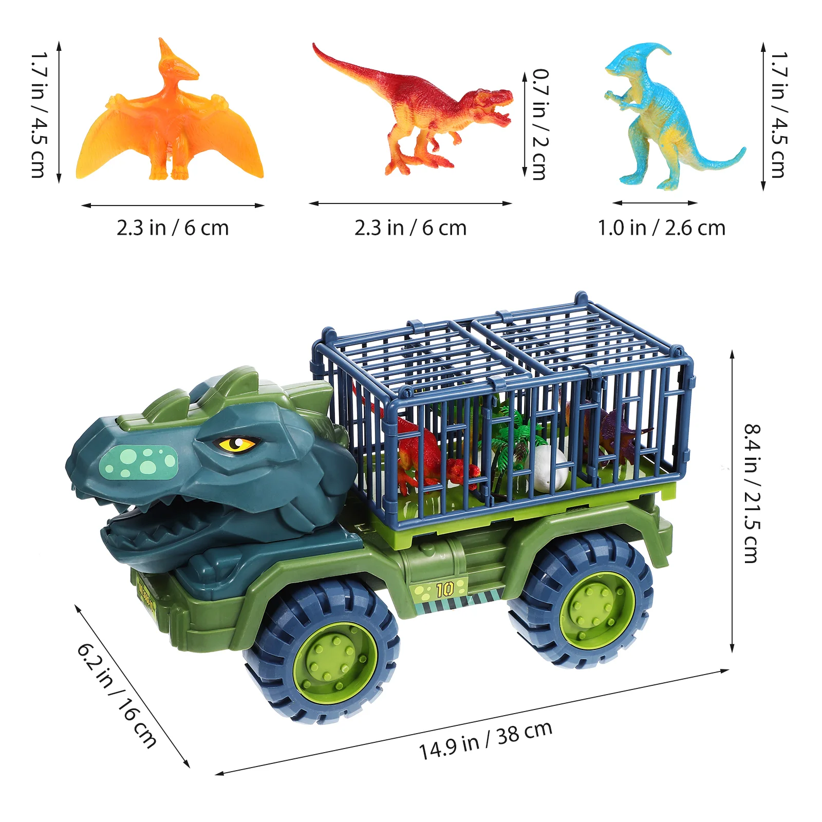 Dinosaur Toy Car Tyrannosaurus Figures Cars Toys Christmas Stocking Stuffers Plastic Figurines Carrier Truck Child