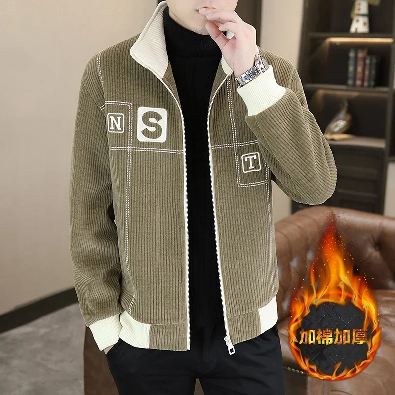 

Brand Winter Woolen Jackets Men Thickened Warm Trench Coat Stand Collar Casual Business Overcoat Streetwear Social Men Clothing