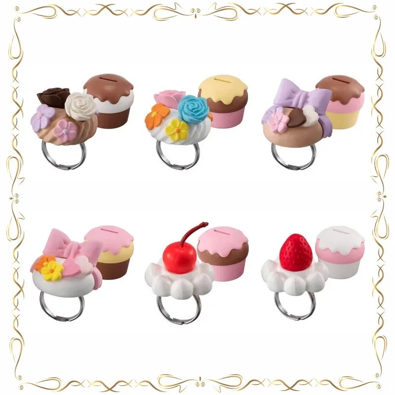 

Cake Modeling Ring Gashapon Keepsake Children's Day Gifts Cute Action Figure Model Toys