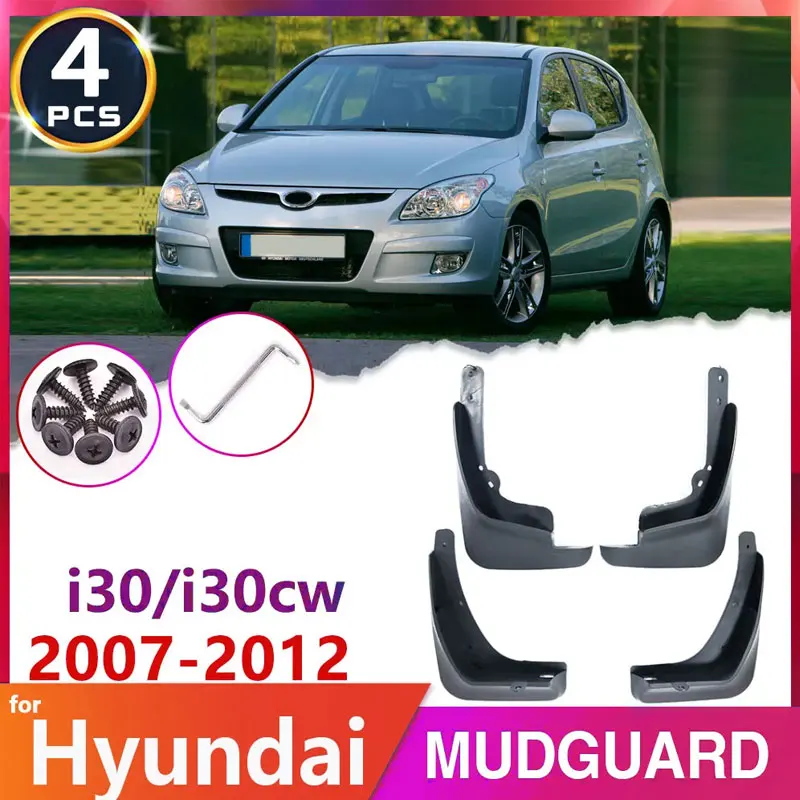 For Hyundai i30 i30cw Wagon 2007~2012 FD 2008 2009 2010 Car Fender Mud Flap Automative Goods Mudflaps Splash Guards Stickers