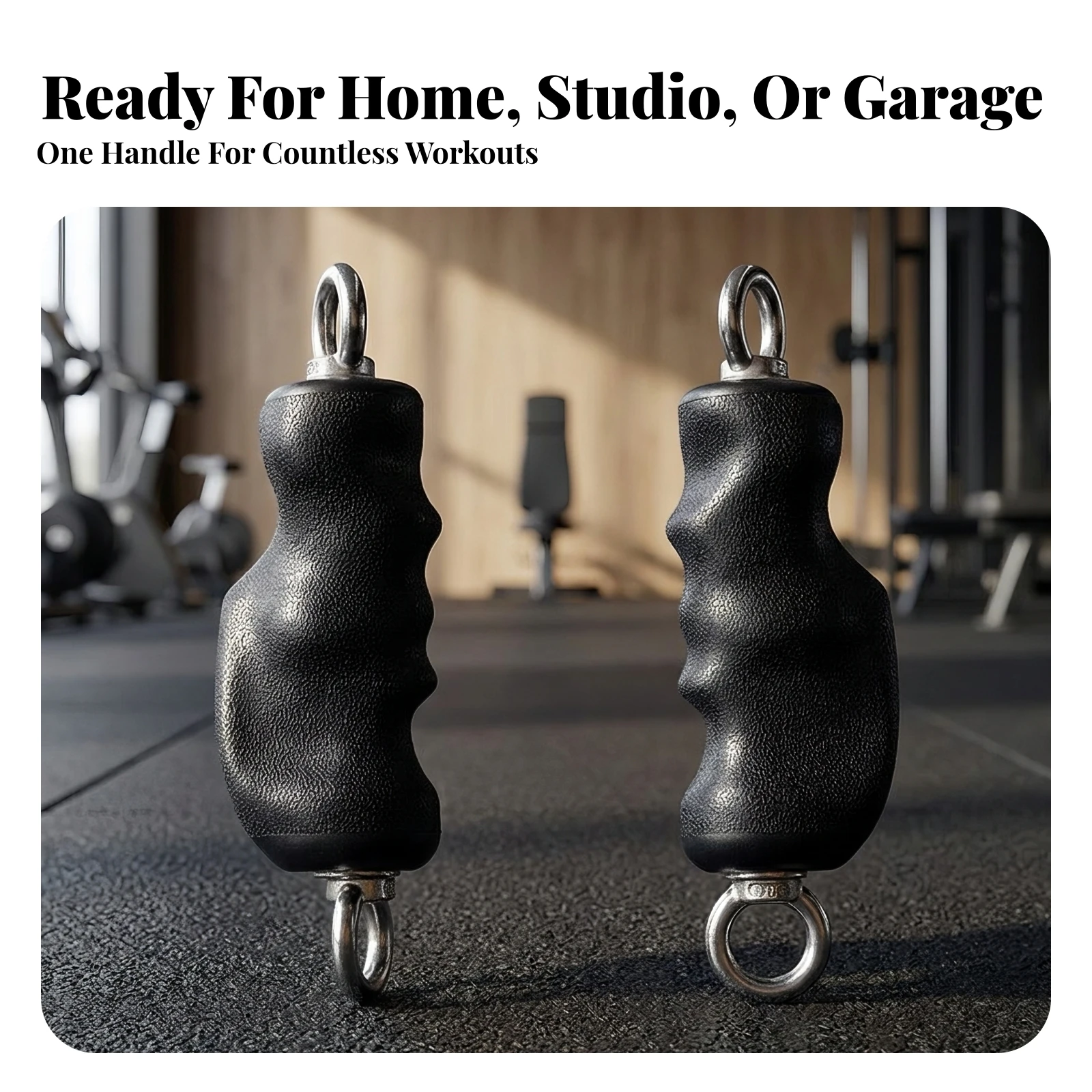 Cable Machine Handle Versatile Cable Attachment Grip with Molded Handles Rowing Handle with Contoured Surface Heavy-Duty
