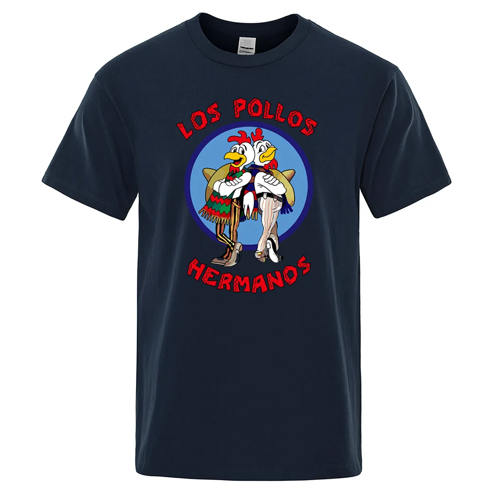 Los pollos hermanos lustig bedrucktes T-Shirt Männer Mode lässig kurze Ärmel Sommer Baumwolle atmungsaktiv T-Shirt Huhn Brüder T-Shirt – Detail 10