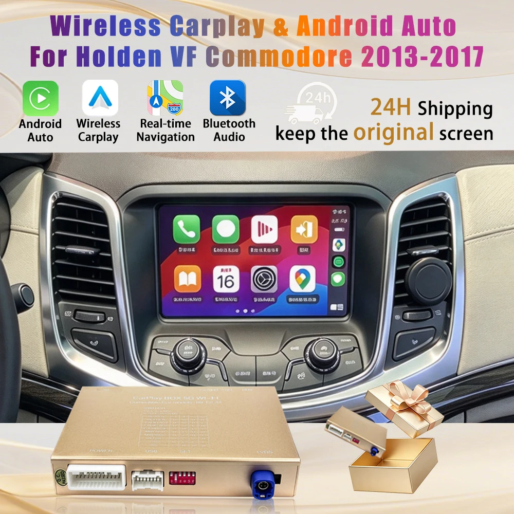 Wireless CarPlay Box For Holden Commodore / Maloo VF 2013-2017 Original Car Radio Mylink Android Auto Kit