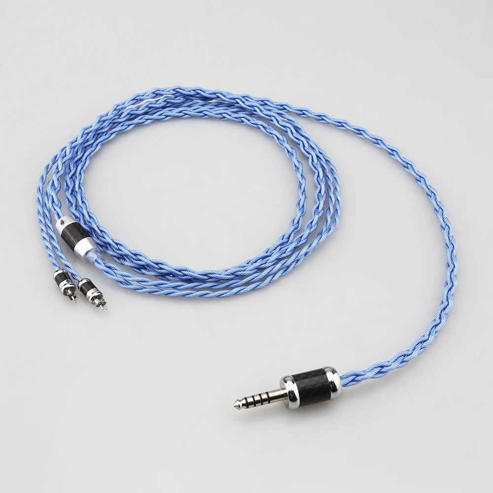 HIFI 3.5mm 4.4mm 2.5mm XLR 4Pin 7N OCC Litz Silver Plated Audiophile Earphone Upgrade Cable for 2Pin 0.78mm IEM Monitor