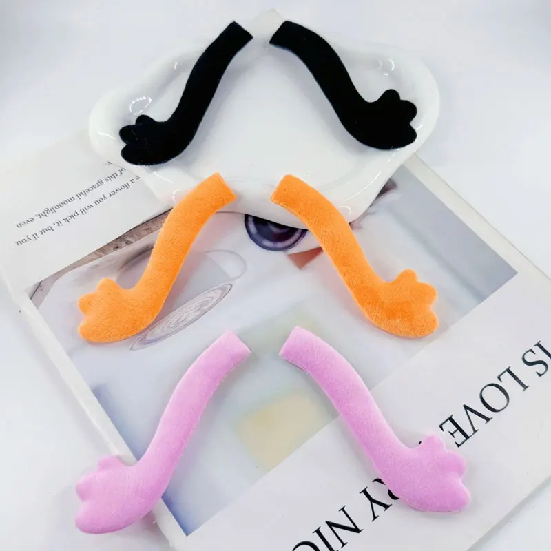 110Pcs Double-sided plush foot padded appliques for DIY toy bag clothing decorative accessories patches