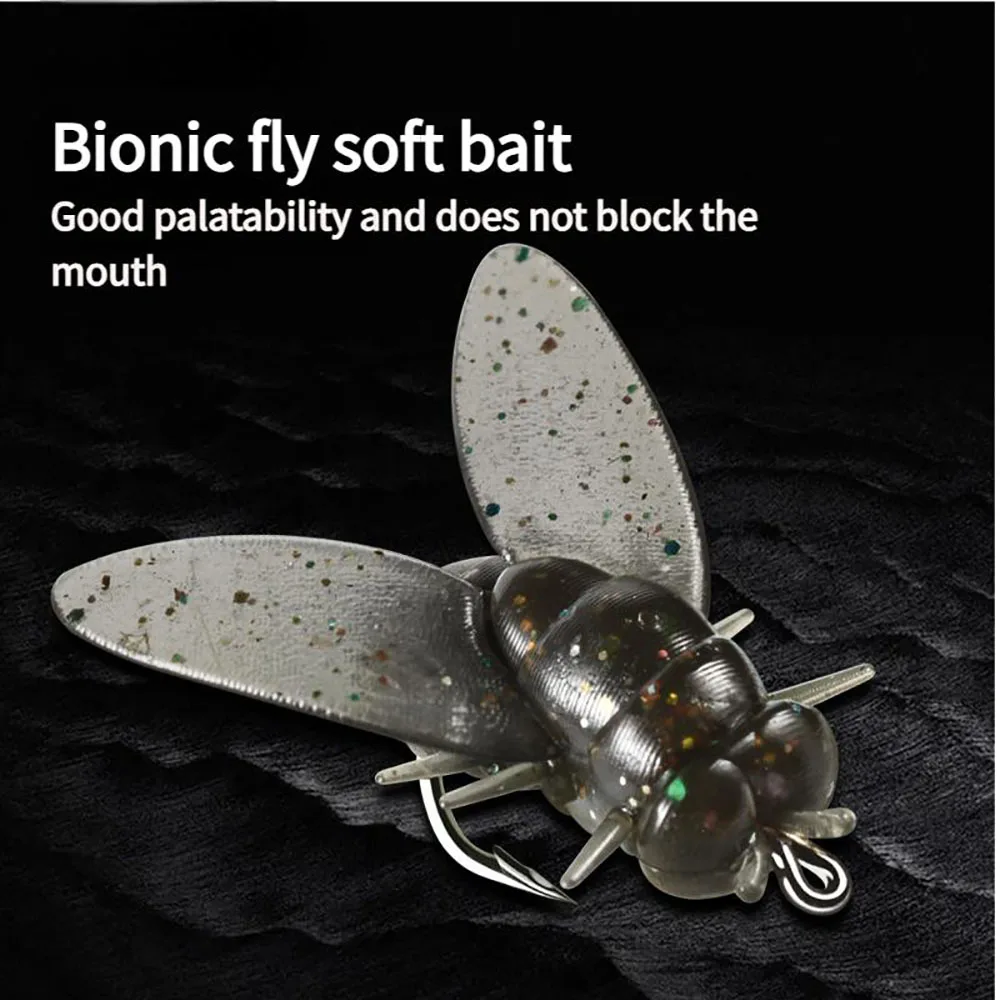 Multi-Haken Künstliches Fliegenfischen-Köderset 3D Biomimetischer Fliegenfischen-Köder Schnellangriff-Fliegenköder Manuelles Köderset für Verschiedene Fische – Detail 5