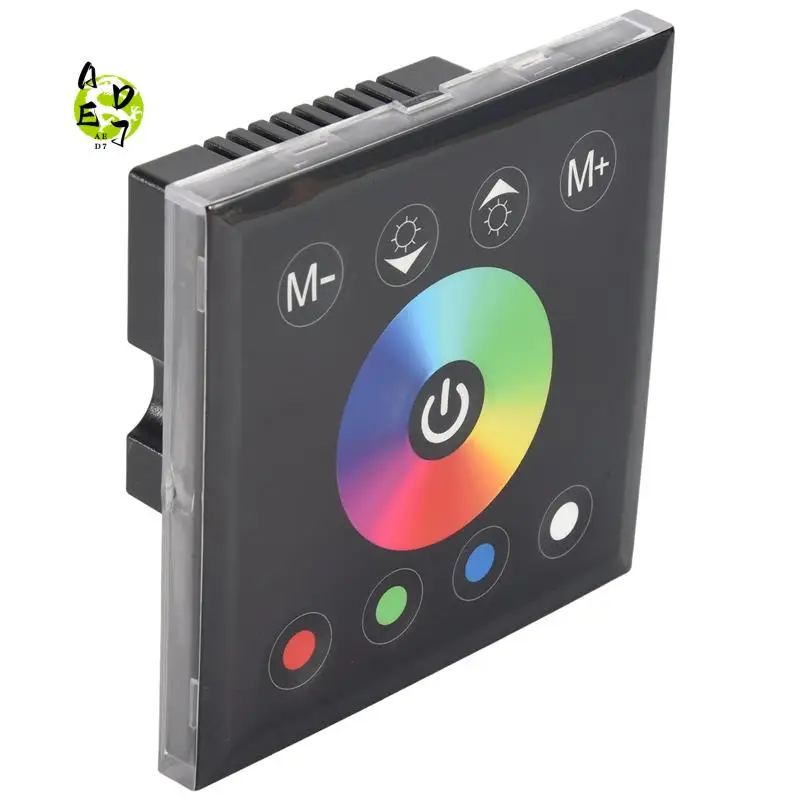

AED7-DC12V-24V RGB / RGBW Wall Mounted Touch Panel Controller Glass Panel Dimmer Switch Controller For LED Strips Lamp