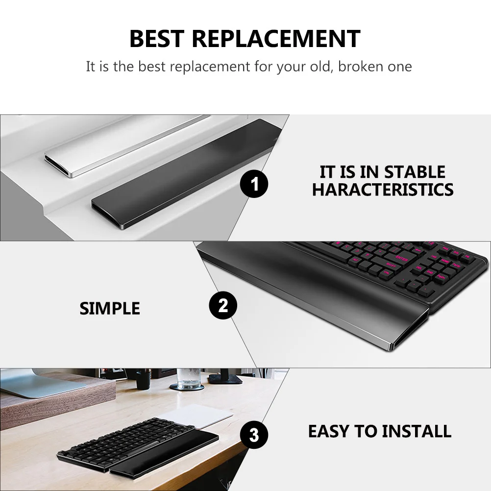 

Mechanical Keyboard Wrist Hand Rest Aluminum Alloy for 87 Keys Ergonomic Design Stabilize Keyboard Wrist Pad Ergonomic Palm Rest