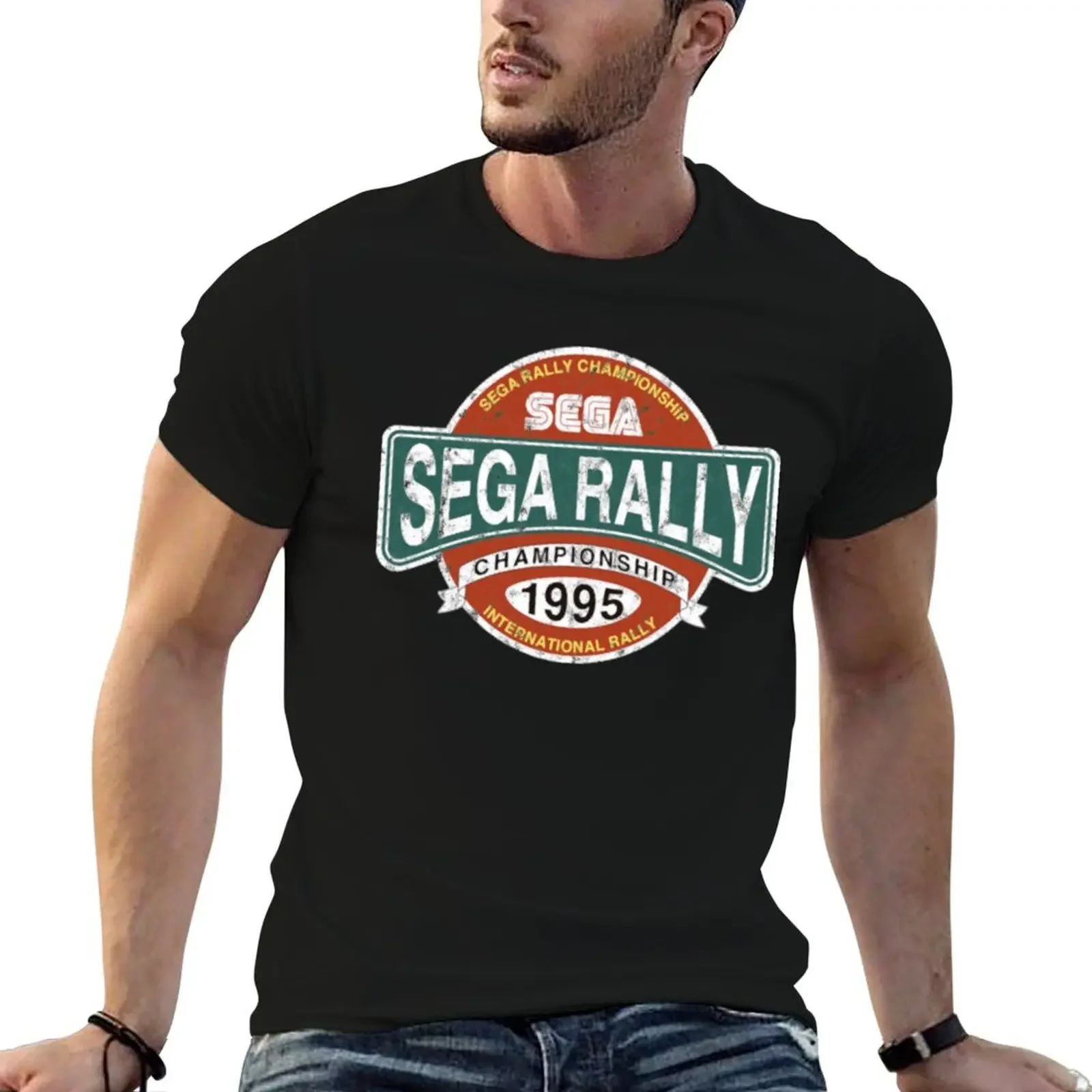 

Sega Rally Sega Rally Championship Distressed Logo by BrotherOfPerl_ T-Shirt vintage sweat tees shirts graphic tee men