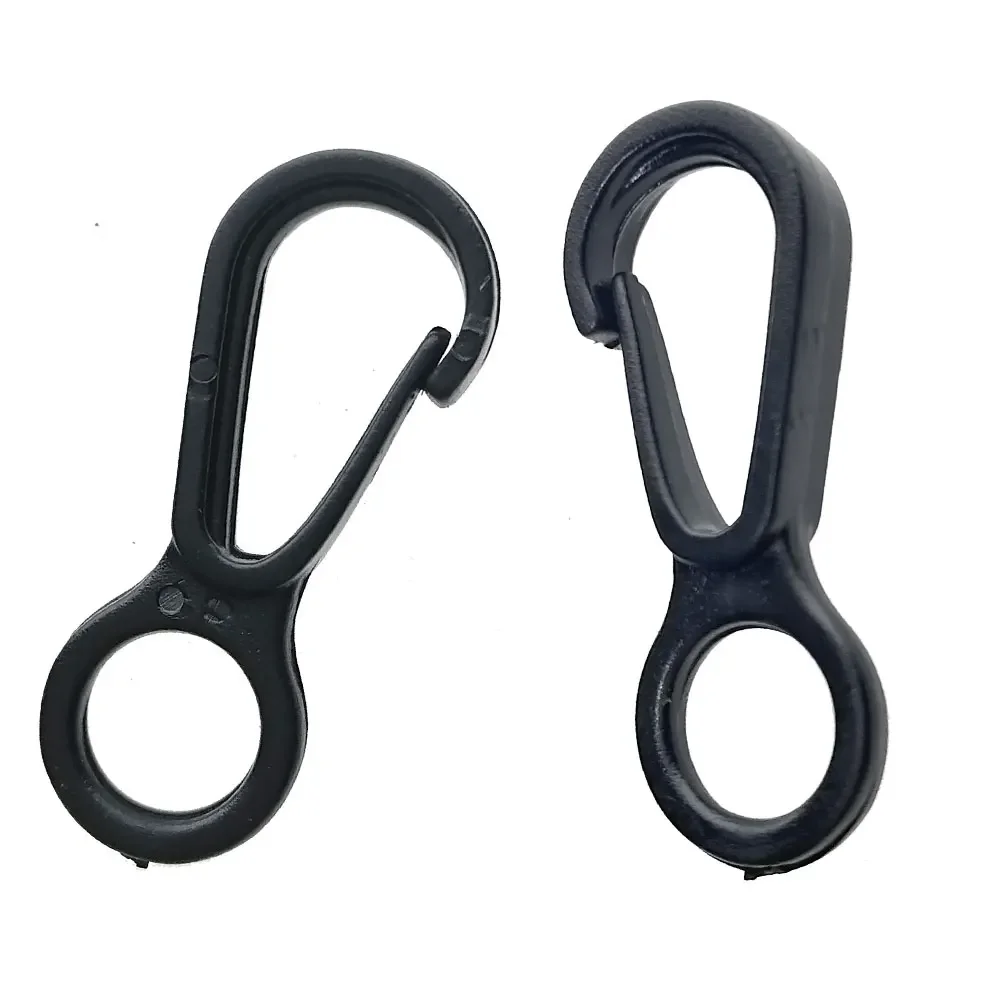 50 Uds 100 Uds Mini círculo de plástico gancho de presión Clip de langosta para Camping senderismo mochila DIY llavero cierre