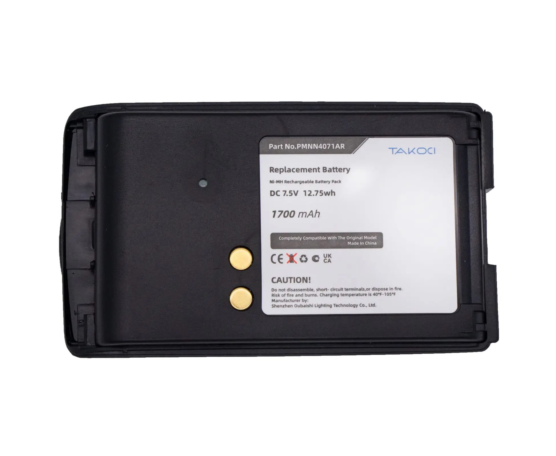 

Replacement Battery 1700mAh for Motorola,Mag One BPR40,A8,A6,BPR40,PMNN4071,PMNN4071A,PMNN4071AR,PMNN4071AC