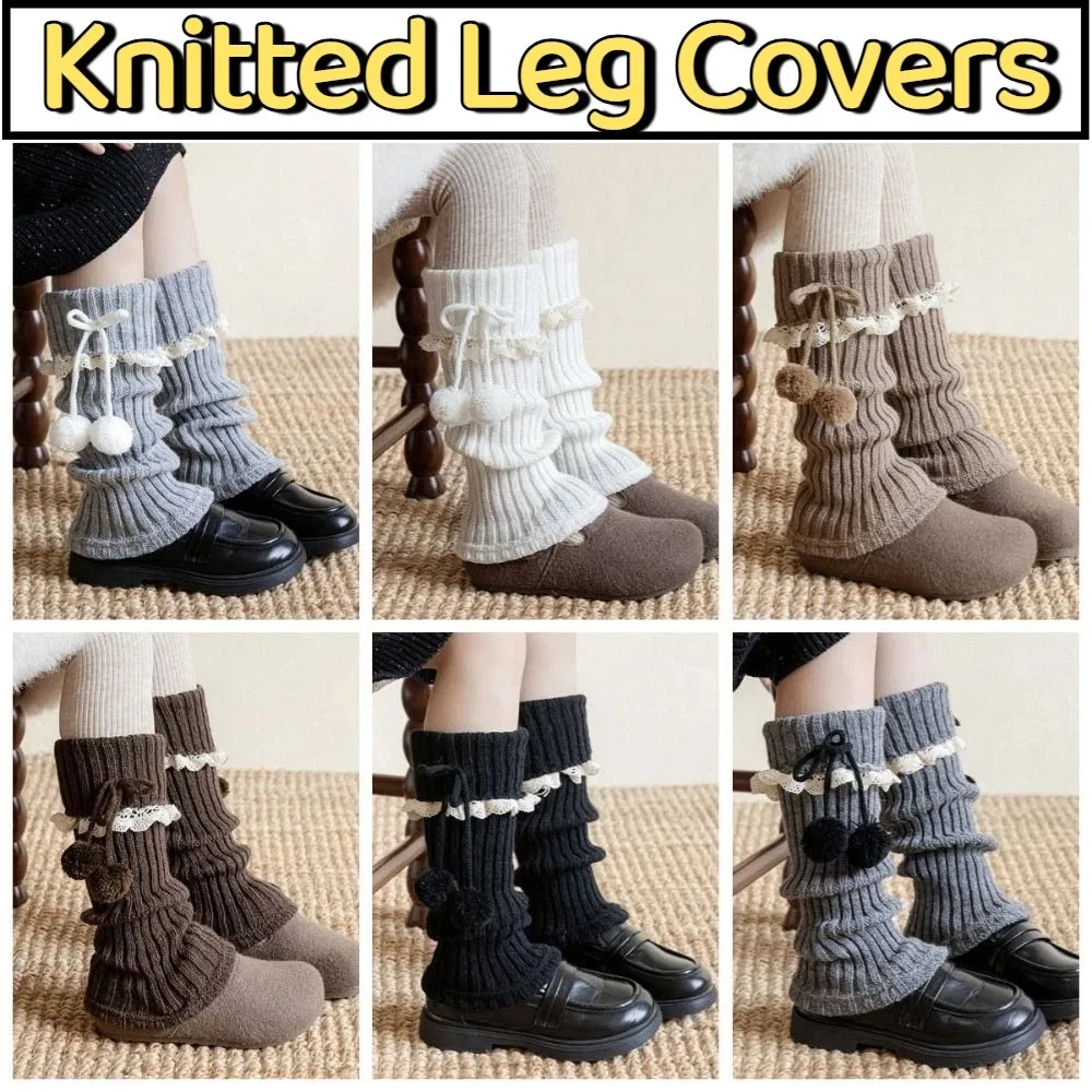 

Pile Socks Y2K Knitted Leg Covers Lace Elastic Women's Leg Warmers Soft Sweet Mid-tube Socks Autumn/Winter